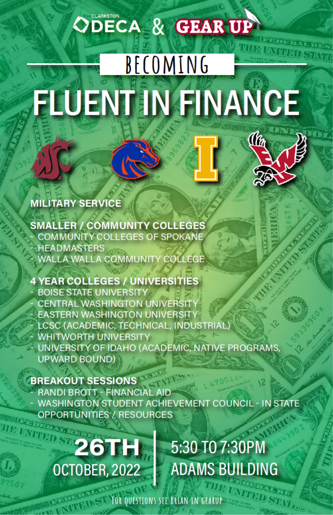 Becoming Fluent in Finance Flyer